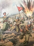 Italie - Carte militaire de propagande de la Décima, Gelopen