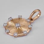 Hanger - 14 karaat Geel goud - 0.34ct. tw. Diamant