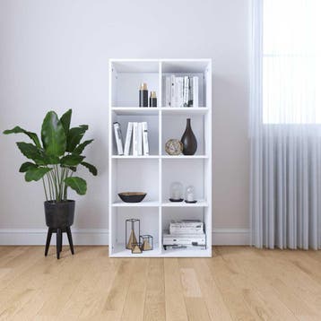 vidaXL Boekenkast/dressoir 66x30x130 cm bewerkt hout wit, Verzenden