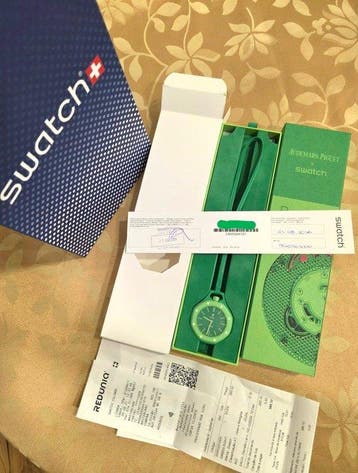 Swatch - Swatch × Audemars Piguet GREEN EIGHT - Sans prix de, Handtassen en Accessoires, Horloges | Heren, Nieuw