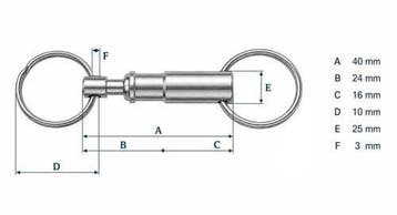 Deelbare sleutelhanger - sleutelkoppeling, Verzenden