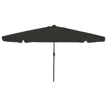 vidaXL Tuinparasol Zwart 395 x 395 x 245 cm Polyester, Verzenden, Nieuw