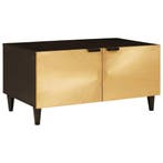 vidaXL Salontafel Zwart en Goud 80 x 50 x 40 cm Bewerkt hout, Verzenden, Nieuw