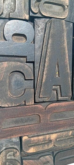 Drukblokken - Samenstelling van oude lettertypen - Italië -
