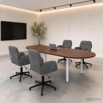 vidaXL Draaibureau stoelen 4 st 54 x 55 x 90 cm Donkergrijs, Verzenden, Nieuw