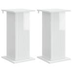 vidaXL Plantenstand 2 pcs Hoogglans Wit 30,5 x 30 x 60,5 cm, Verzenden