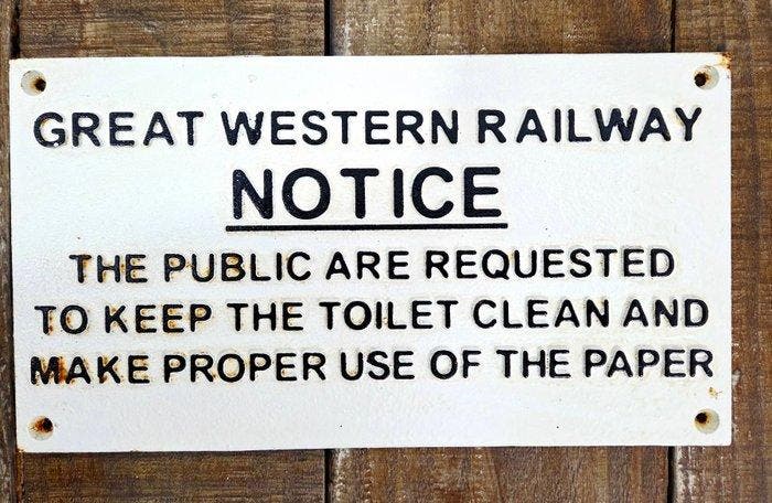 Great Western Railway Kennisgeving - Reclamebord -, Hobby & Loisirs créatifs, Trains miniatures | Échelles Autre