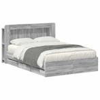 vidaXL Bedombouw met opslag Grijs Sonoma 160 x 200 cm, Huis en Inrichting, Slaapkamer | Bedden, Verzenden, Nieuw