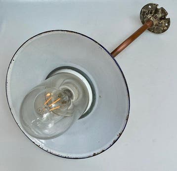 Lamp - Buitenlamp - Cristal glas - Franse zwanenhals lamp, Antiek en Kunst