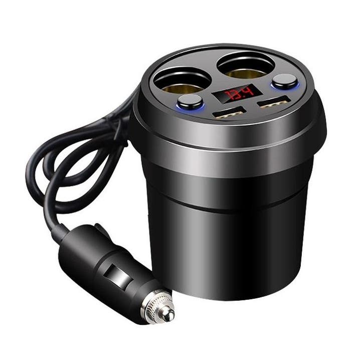12v Adapter - USB Autolader - Bekerhouder Splitter Auto - Zw, Collections, Collections Autre, Envoi