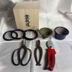 Vintage Japanse Bonsai-meester gereedschapset met 2
