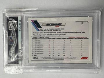 2021 Panini Max Verstappen #3 Checker Flag - PSA 10 Graded, Nieuw