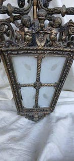 Lamp - Koper - Barok hallamp, Antiek en Kunst