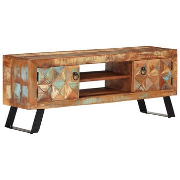 vidaXL Tv-meubel 112x30x45 cm massief gerecycled hout, Huis en Inrichting, Verzenden, Nieuw