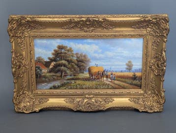 Josef Hofbauer (1907–1998) - Heimkehr von der Getreideernte, Antiek en Kunst