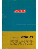 1968 FIAT 650 E1 CARROSSERIE ONDERDELENHANDBOEK