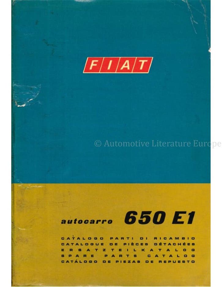 1968 FIAT 650 E1 CARROSSERIE ONDERDELENHANDBOEK, Auto diversen, Handleidingen en Instructieboekjes