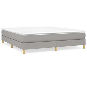 Stoffen bedframe 180x200 grijs | Retour deal | Sla je slag!, Verzenden, Tweepersoons, Zo goed als nieuw, 180 cm
