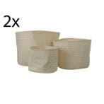 Mandenset / bloempotset - 6 stuks - opbergmand / bloempot, Verzenden, Nieuw