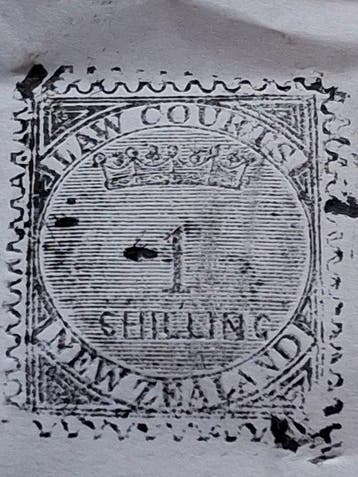 Nieuw-Zeeland 1/1870 - Nieuw cliche afbeelding fiscaalzegel, Gestempeld