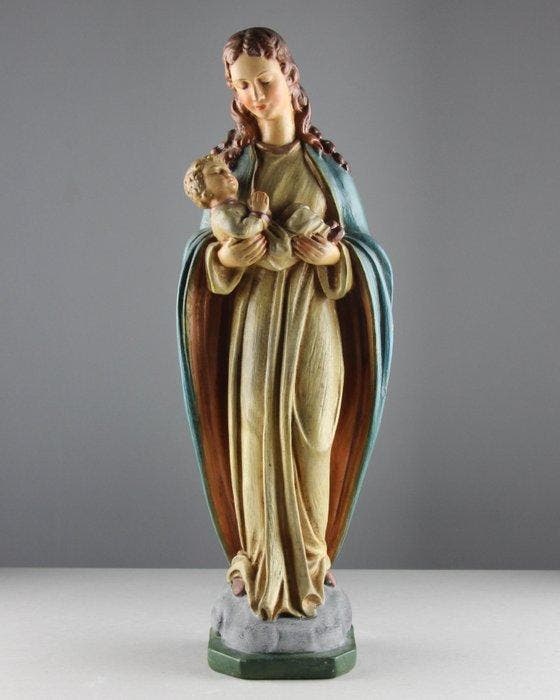 Guelfi - Beeld, Madonna and Child - 41 cm - Gips, Antiek en Kunst, Kunst | Niet-Westerse kunst