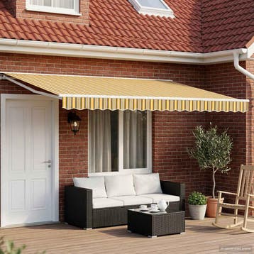 vidaXL Elektrisch Uitschuifbare Zonneluifel 4 × 3,5 m, Tuin en Terras, Zonneschermen, Verzenden, Nieuw