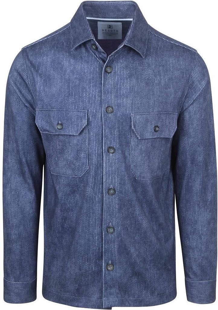 Desoto Overshirt Cord Optics Blauw maat Maat 48/50 (M) Heren, Kleding | Heren, Truien en Vesten, Blauw, Nieuw, Maat 48/50 (M)