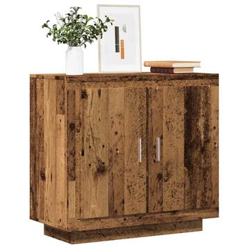 vidaXL Dressoir 80x40x75 cm bewerkt hout oud houtkleurig, Verzenden, Nieuw