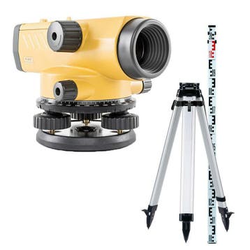 Complete Topcon Waterpasinstrument Set! Incl. Baak & Statief, Doe-het-zelf en Bouw, Ophalen of Verzenden, Nieuw