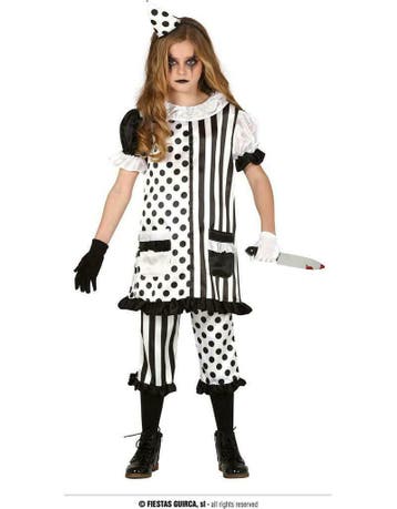 killer pierrot kostuum voor meisjes, Ophalen of Verzenden