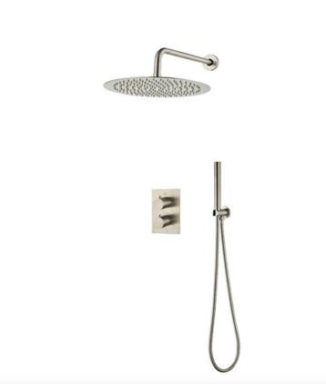 AKTIE: Inbouw regendouche RVS geborsteld regendoucheset, Verzenden, Nieuw, Douche