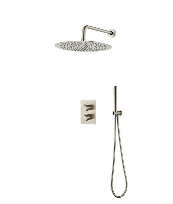 AKTIE: Inbouw regendouche RVS geborsteld regendoucheset, Bricolage & Construction, Sanitaire, Douche, Envoi