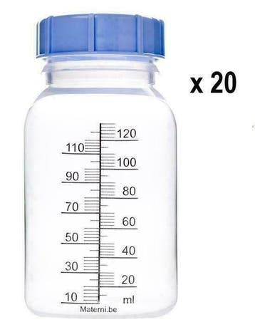 20 Moedermelk bewaarflessen 120 ml  Materni  € 28.50, Ophalen of Verzenden, Nieuw