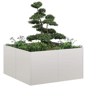 vidaXL Plantenbak 80x80x40 cm roestvrij staal, Verzenden