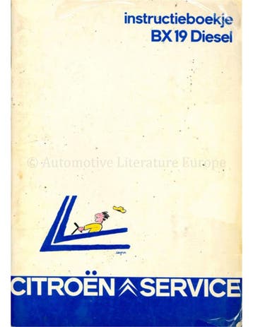 1984 CITROEN BX 19 DIESEL INSTRUCTIEBOEKJE NEDERLANDS