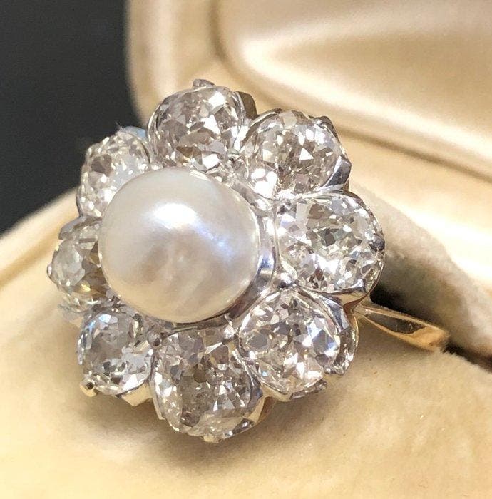 Zonder minimumprijs - Ring - 18 karaat Roségoud - 4.70ct., Handtassen en Accessoires, Ringen