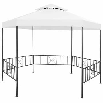 vidaXL Tuinprieel 180 g/m² 323x275x265 cm wit, Tuin en Terras, Verzenden, Nieuw