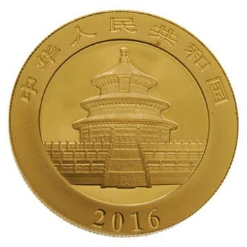 China. 500 Yuan 2016 500 Yuan China 30g Gold Panda Coin (In