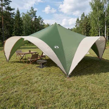 vidaXL Partytent met dak Groen 600 x 600 x 400 cm Polyester, Verzenden, Nieuw