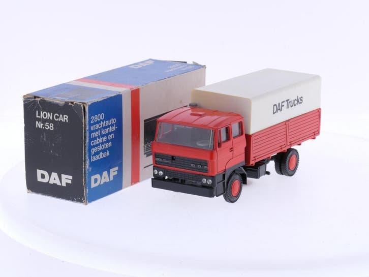 Schaal 1:50 Lion Car Nr.58 Daf 2800 enkelassige Bakwagen..., Hobby & Loisirs créatifs, Voitures miniatures | 1:50, Enlèvement ou Envoi