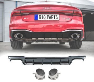 DIFUSEUR AUDI A7 19-23 LOOK RS7 NOIR BRILLANT CHROMEÉE, Verzenden