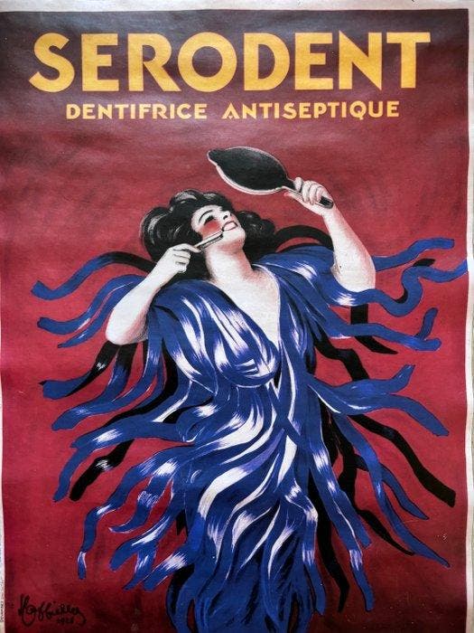 Leonetto Cappiello - Serodent Dentifrice Antiseptique –, Antiek en Kunst, Kunst | Tekeningen en Fotografie