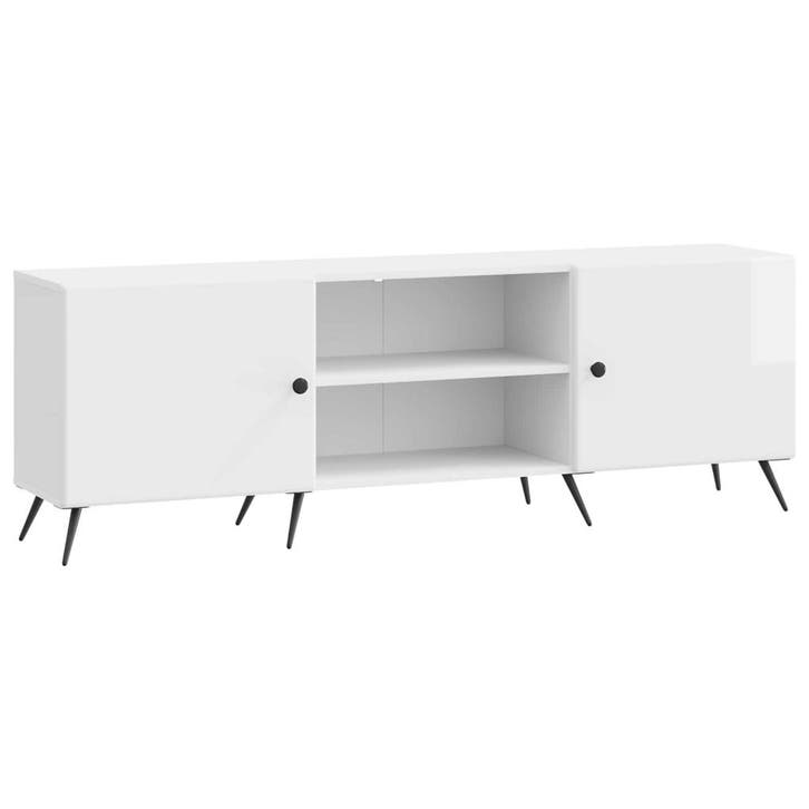 vidaXL TV Kast Hoogglans Wit 150 x 31 x 50 cm Bewerkt hout, Maison & Meubles, Armoires | Mobilier de télévision, Envoi