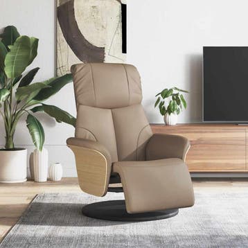 vidaXL Fauteuil verstelbaar met voetensteun kunstleer, Verzenden, Nieuw