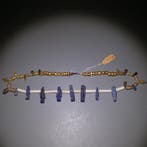 Oud-Egyptisch Faience, Glas Ketting met goddelijke