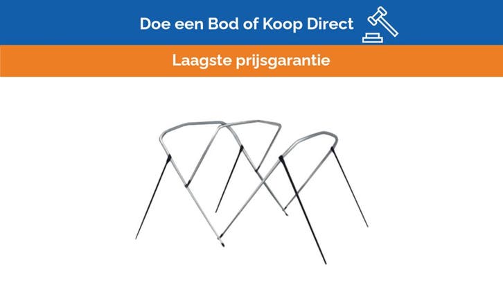 Bieden: Carvers 3 bow 54 x 67 to 72 inch aluminium bimini f, Watersport en Boten, Bootonderdelen, Ophalen of Verzenden