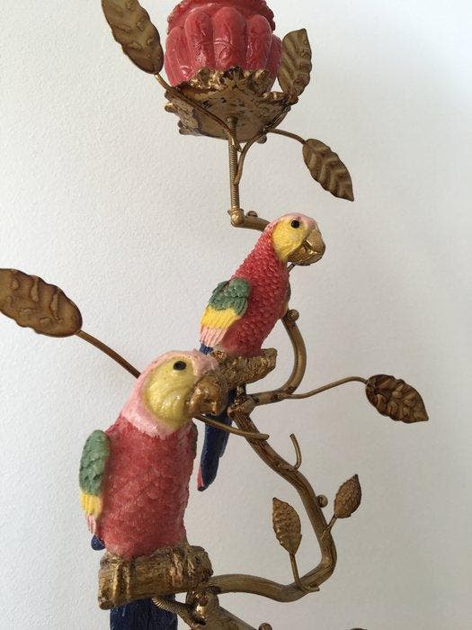 Kaarsenhouder - Hars, Metaal - EXOTISCHE KANDELAAR, Antiquités & Art, Art | Objets design