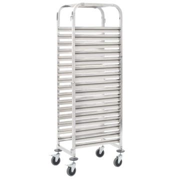vidaXL Keukentrolley 16-laags 38x55x163 cm roestvrij staal, Verzenden, Nieuw