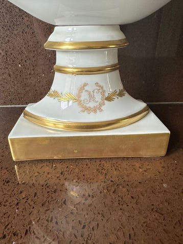 Limoges - Panier - Porcelaine - Pièce maîtresse