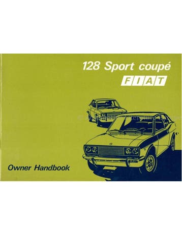 1972 FIAT 128 SPORT COUPE INSTRUCTIEBOEKJE ENGELS, Ophalen of Verzenden
